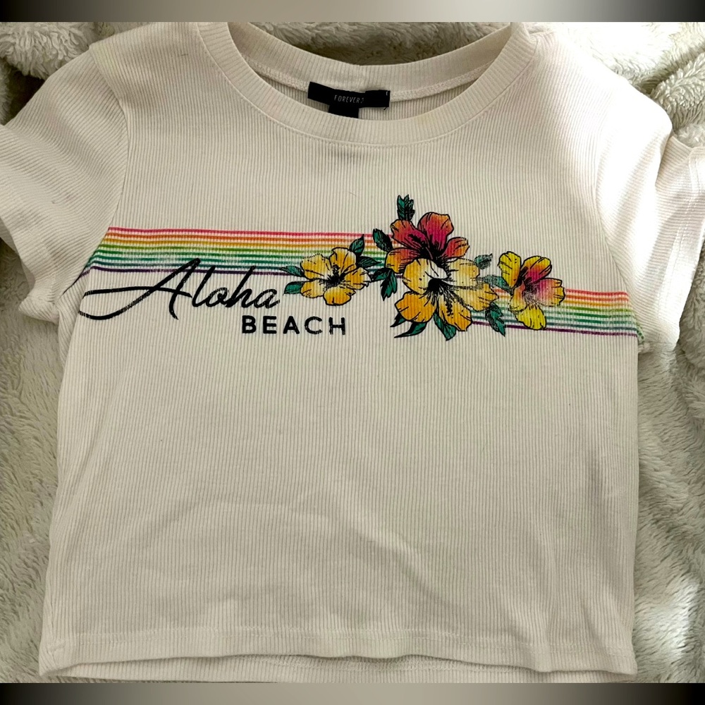 Forever 21 Aloha Beach Crop Top